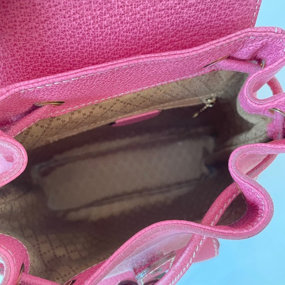 SALE❤️❤️❤️Gucci Pink Suede Leather Mini Backpack Bamboo - Picture 12 of 15